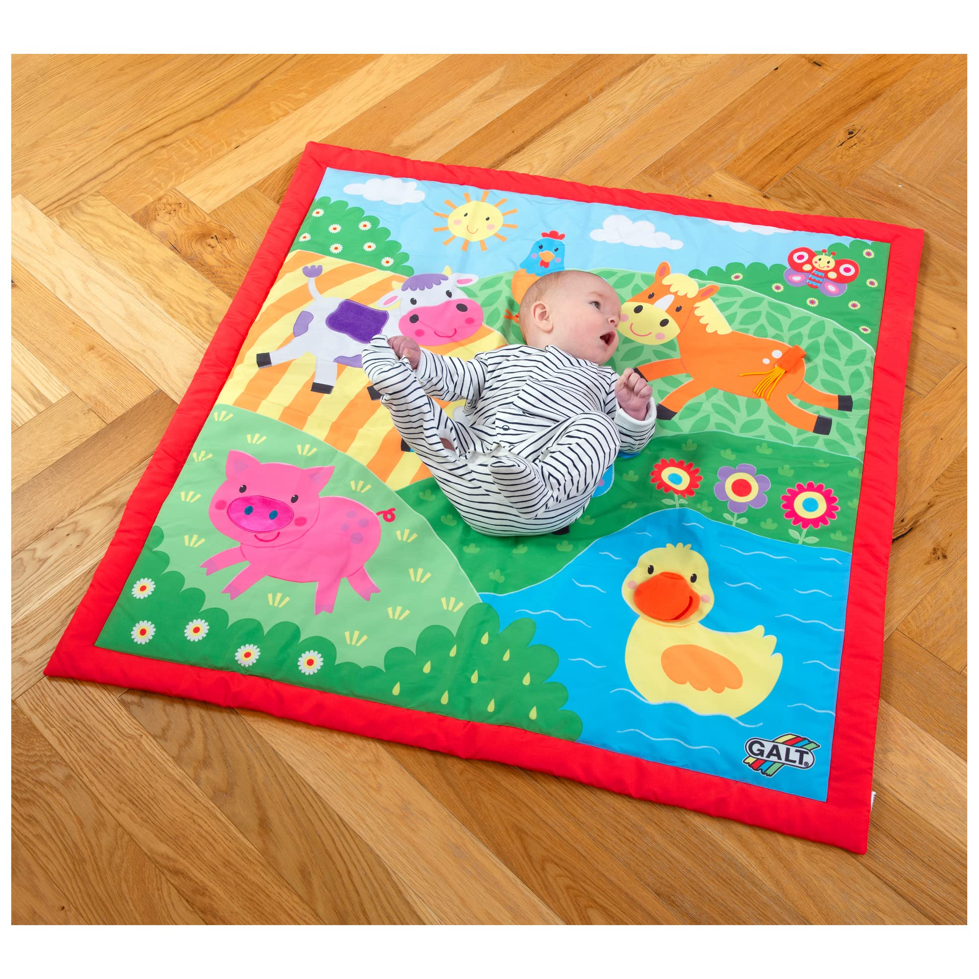 Galt Toys Large Farm Playmat for Kids - Educational Farm Animal Activity Mat for Toddlers & Preschoolers - Perfect for Playrooms, Daycare & Home Learning