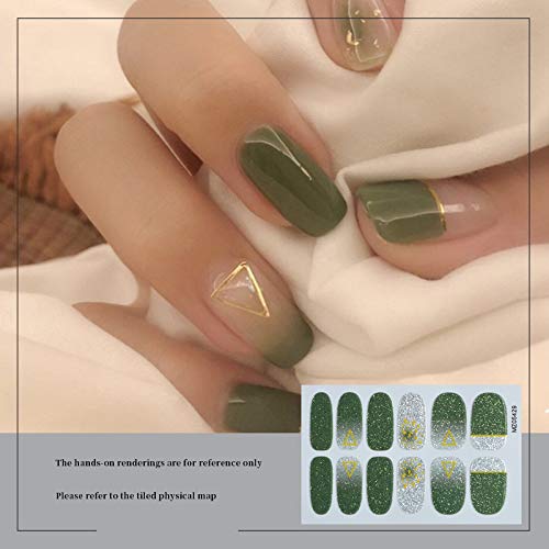 GERALD 6 Sheet Nail Polish Strips Set with Nail File - DIY Nail Art Decals for Home, Salon & Party Use - Waterproof & Long-Lasting Nail Stickers for Women & Girls