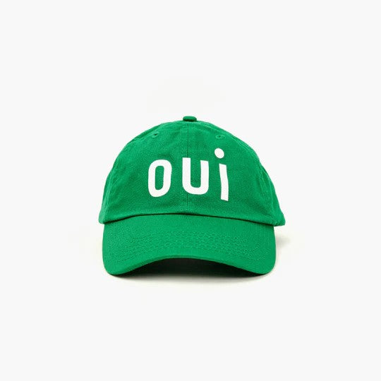 Oui Baseball Cap for Men & Women - Adjustable Green Snapback Hat for Outdoor Sports, Casual Wear & Sun Protection