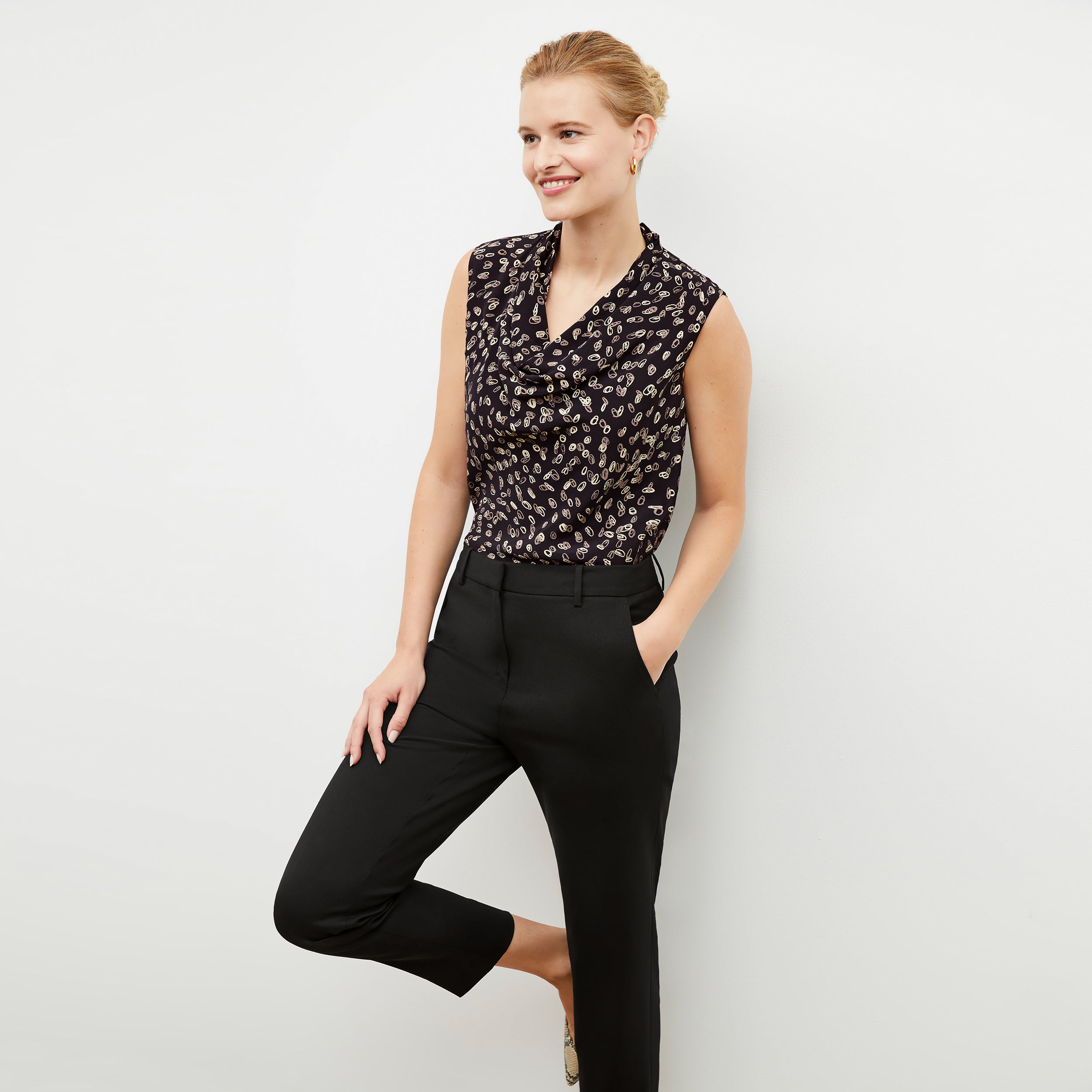Mejia Washable Wool Twill Pants for Men & Women - Classic Black Trousers for Office, Travel & Casual Wear