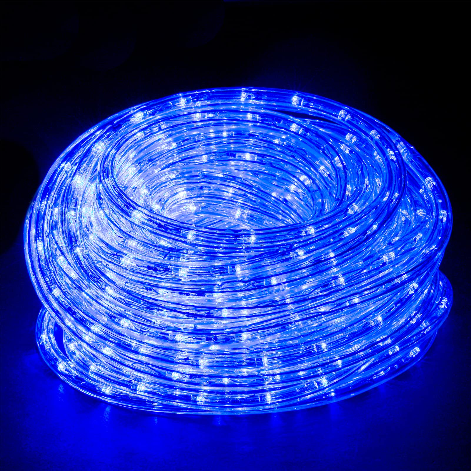 Leisurelife Waterproof LED Rope Lights Outdoor - 150FT (45M) Peacock Blue String Lights with 1620 LEDs for Patio, Garden, Pool & Party Decor