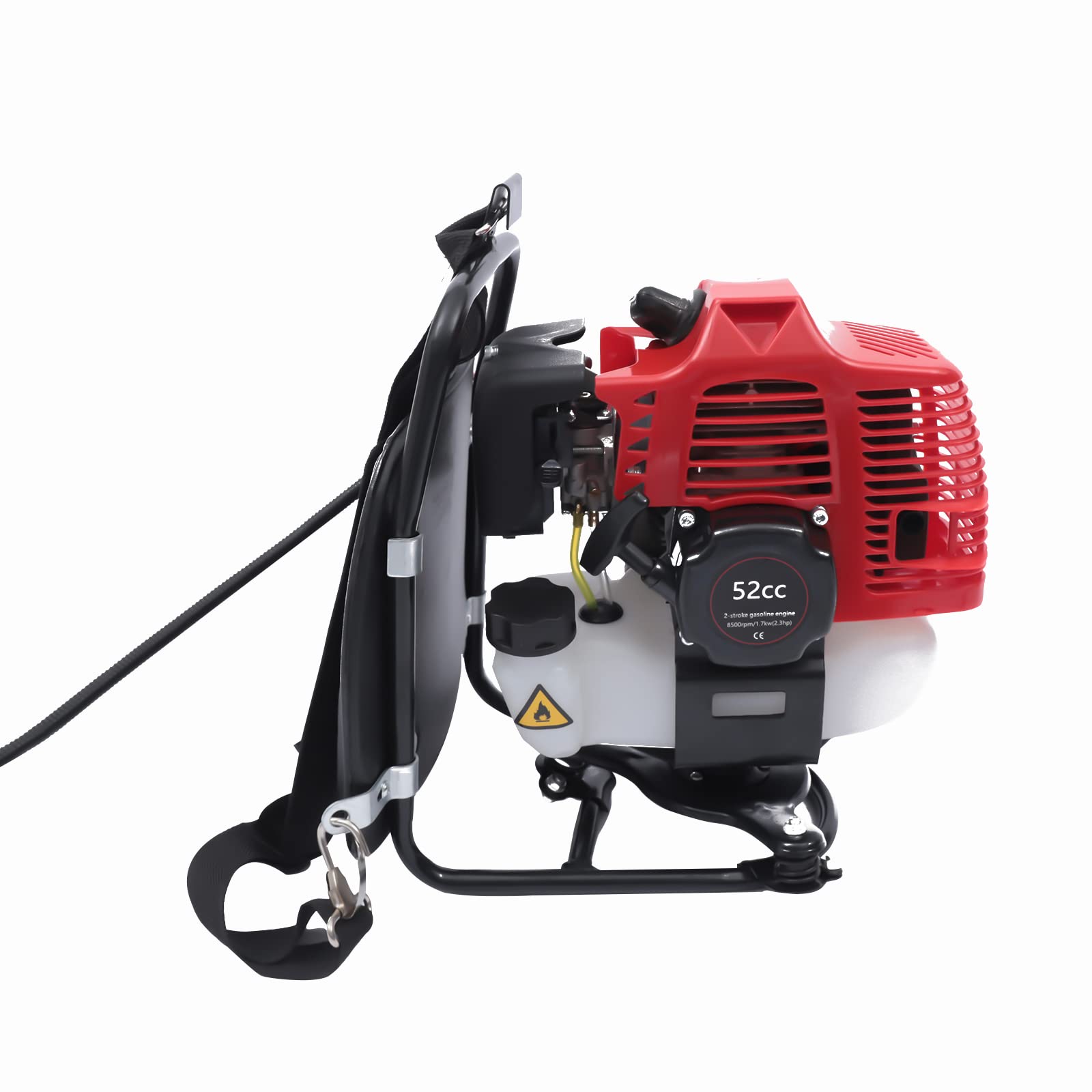 2.3HP Gasoline Power Broom - 2 Stroke Lawn Sweeper Machine for Artificial Turf Cleaning | Heavy Duty Hand Push Brush for Park, Garden, Driveway & Commercial Turf Maintenance