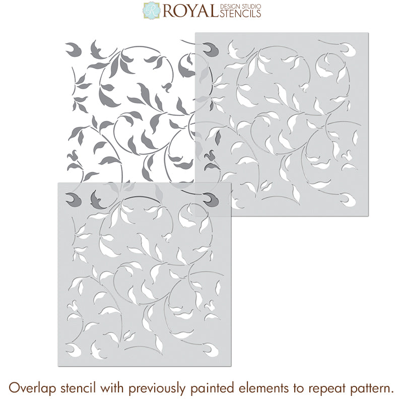 Endless Vine Wall Stencil - Reusable DIY Painting Template for Home Decor, Nursery, Bedroom & Living Room - Perfect for Accent Walls, Murals & Creative Wall Art Projects