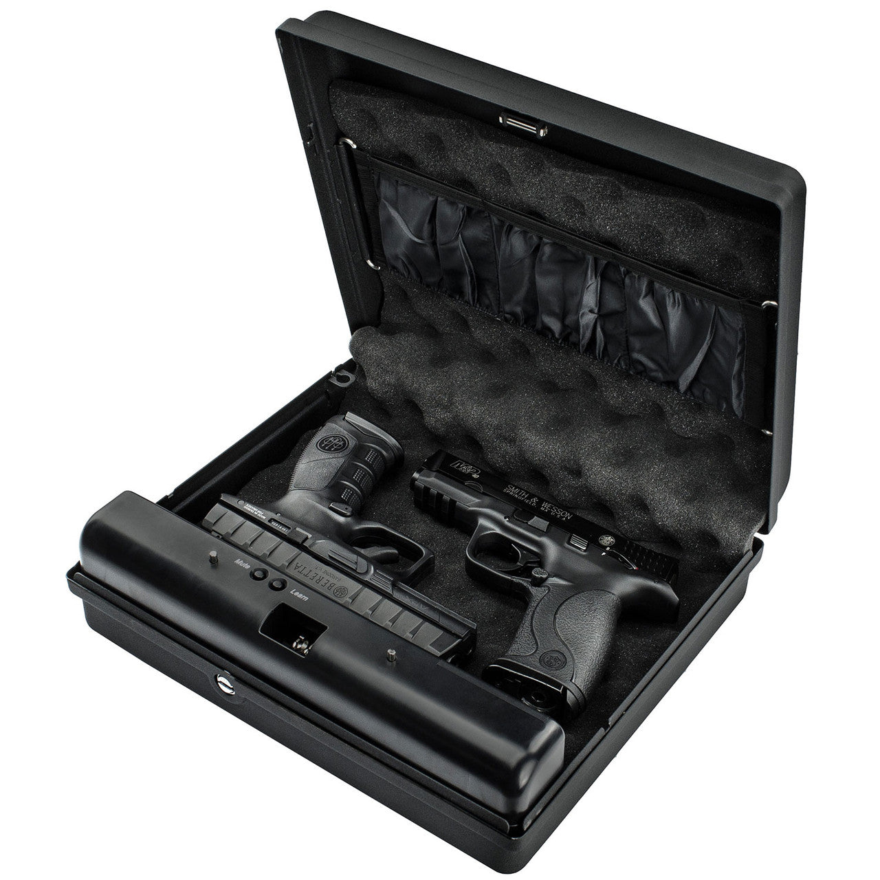 GunVault MV1050-19 MicroVault XL Quick Access Biometric Handgun Safe - Secure Pistol Storage for Home, Office & Travel Safety