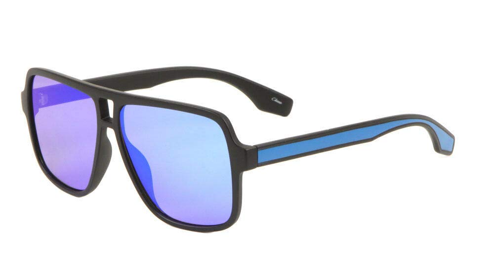 Vintage Square Flat Top Aviator Sunglasses for Men & Women - Retro Polarized UV Protection - Perfect for Driving, Beach, and Outdoor Activities
