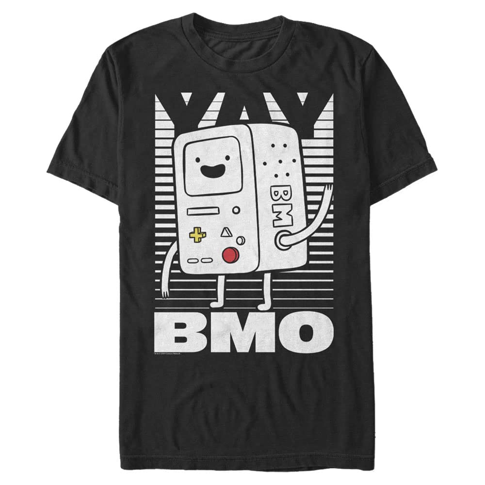 Adventure Time Men's Big & Tall Yay BMO Graphic T-Shirt - Soft Cotton Tee for Fans - Perfect for Casual Wear, Cosplay & Gaming Events