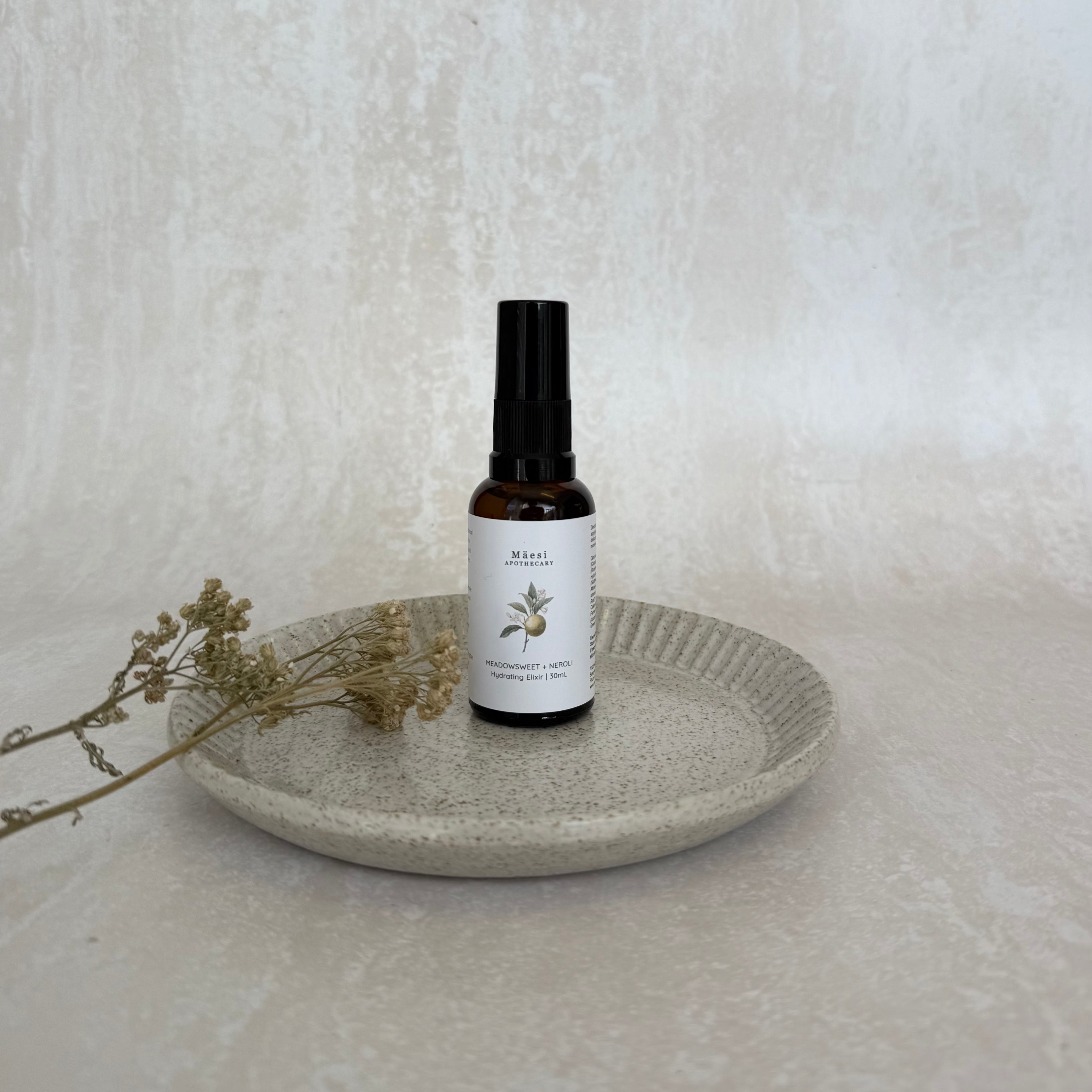 Meadowsweet & Neroli Hydrating Face Elixir - Moisturizing Facial Serum for Dry Skin | Day & Night Skincare Routine | Cruelty-Free & Vegan Formula