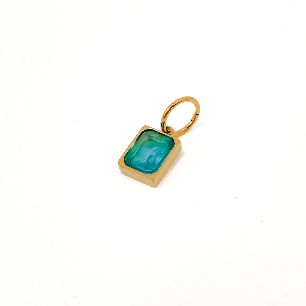 Birthstone Charm Bar Chanelle Charms - Waterproof Sterling Silver Jewelry for Women | Perfect for Necklaces, Bracelets & Gifts