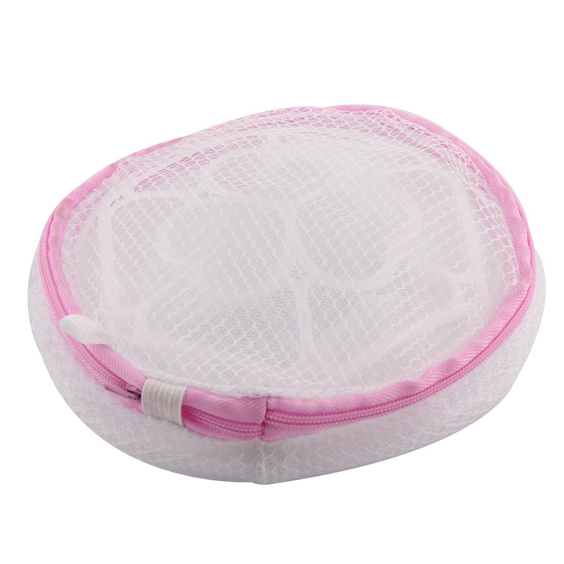 uxcell Laundry Wash Bag for Delicates - Zip Up Mesh Lingerie Socks Bra Underwear Organizer (White & Pink) | Gentle Protection for Hand Wash & Machine Wash