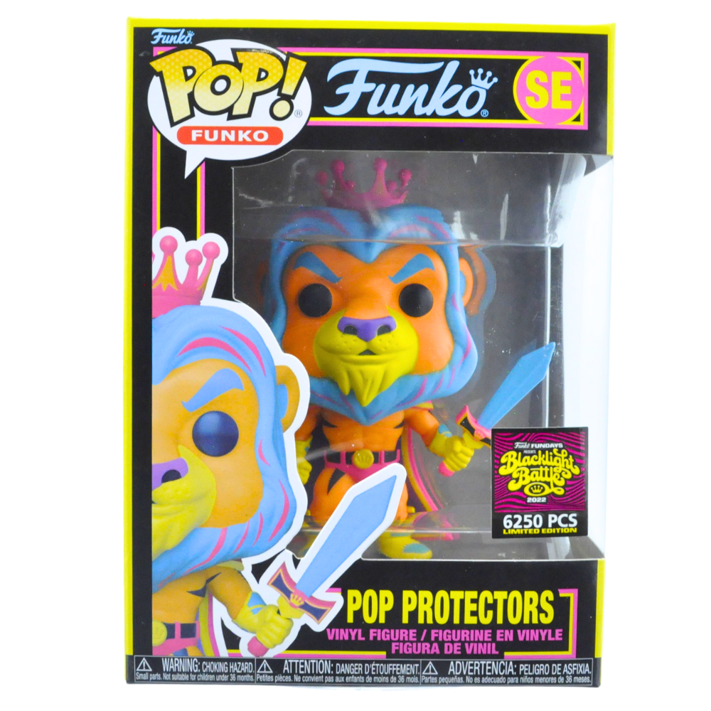 Funko Pop! Black Light Pop Protectors - Exclusive Blacklight Battle Edition (Limited to 6250) | Collectible Vinyl Figure Display Case for UV Glow Collections & Comic-Con Events