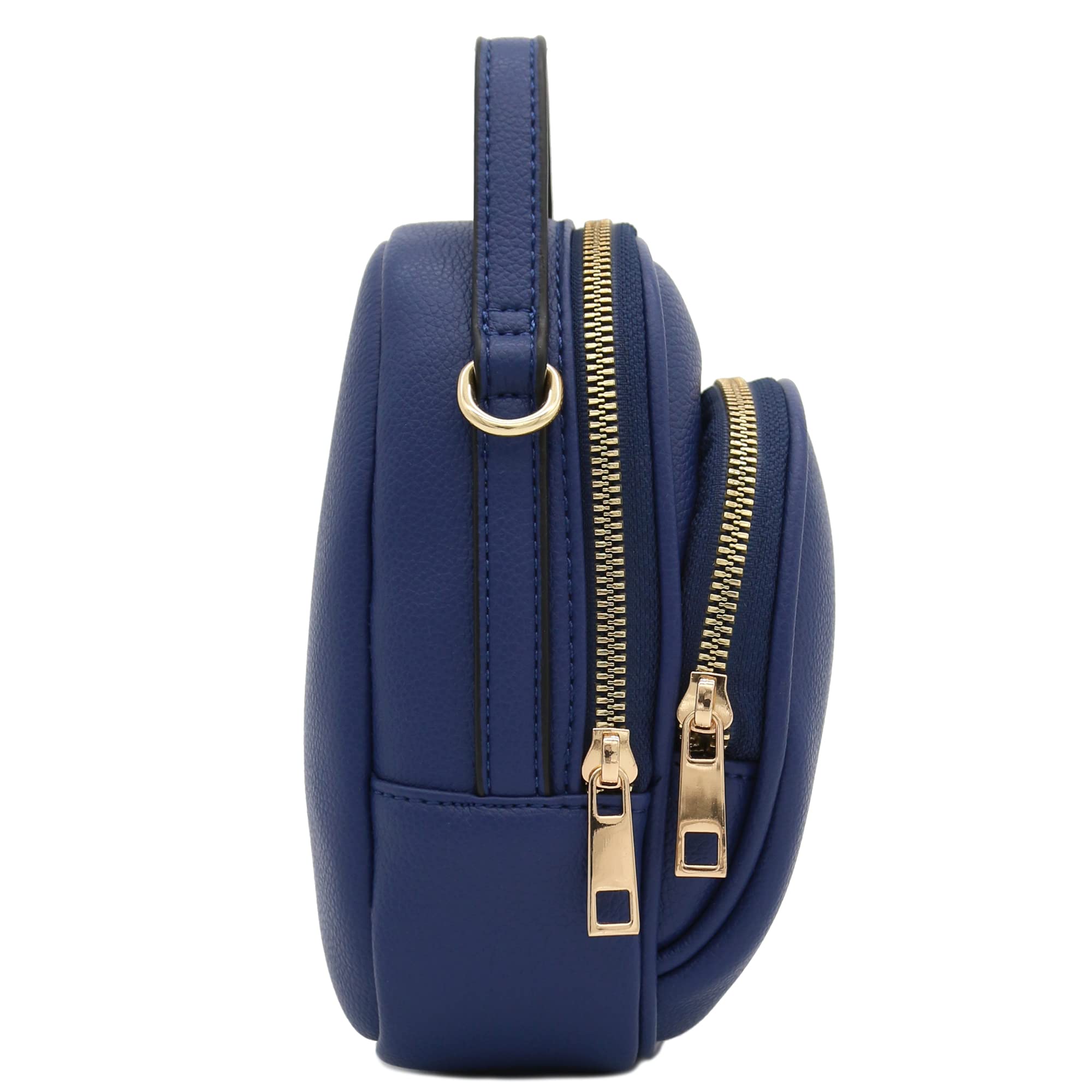 Stylish Two-Compartment Mini Oval PU Leather Crossbody Bag for Women - Perfect for Everyday Use, Travel & Shopping