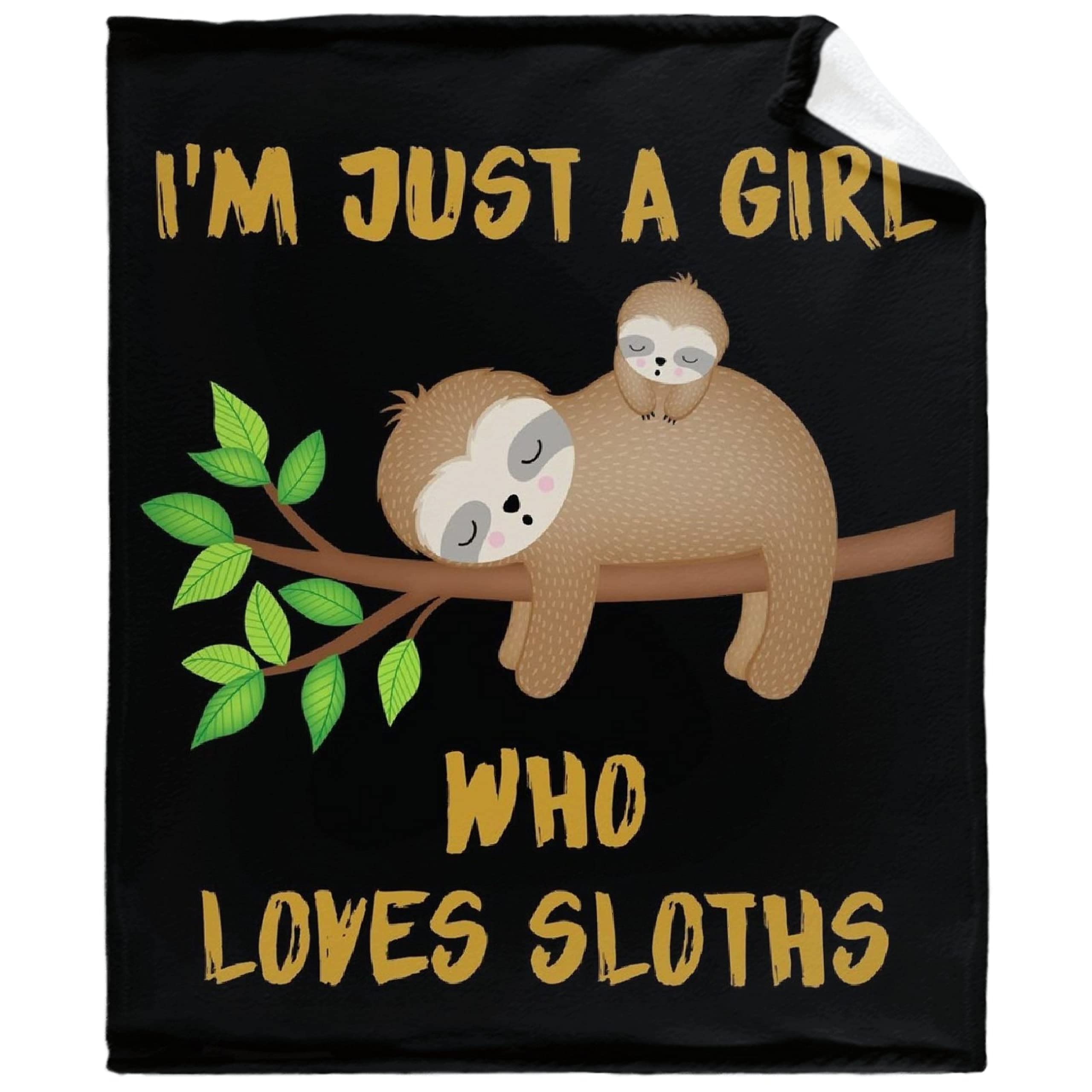 Soft & Cozy Sloth Lovers Blanket - Lightweight Flannel Fleece Throw for Women, Adults & Kids - 120