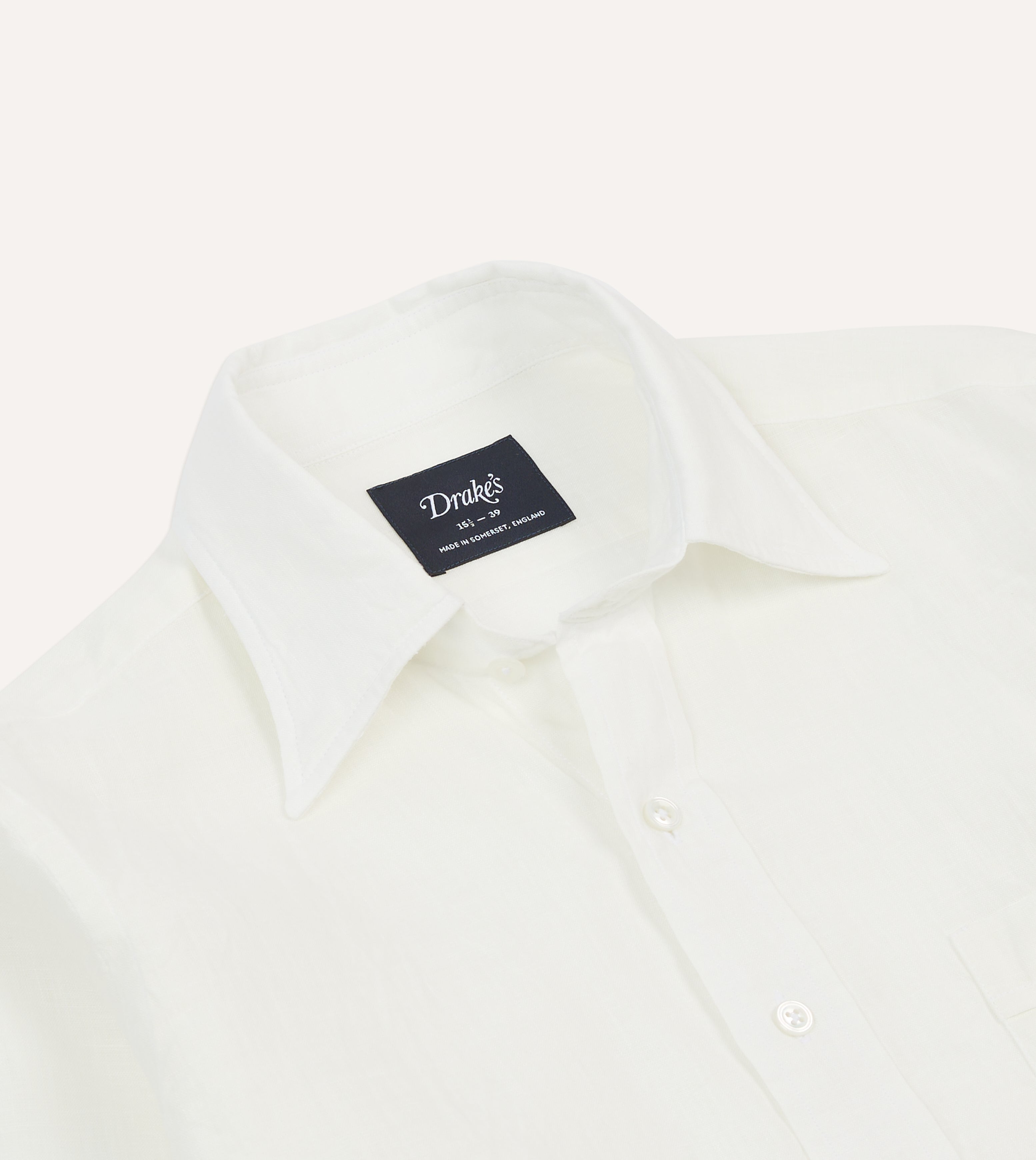 Premium Ecru Linen Long Point Collar Shirt for Men - Breathable & Comfortable Summer Business Casual Wear - Perfect for Office, Weddings & Outdoor Events