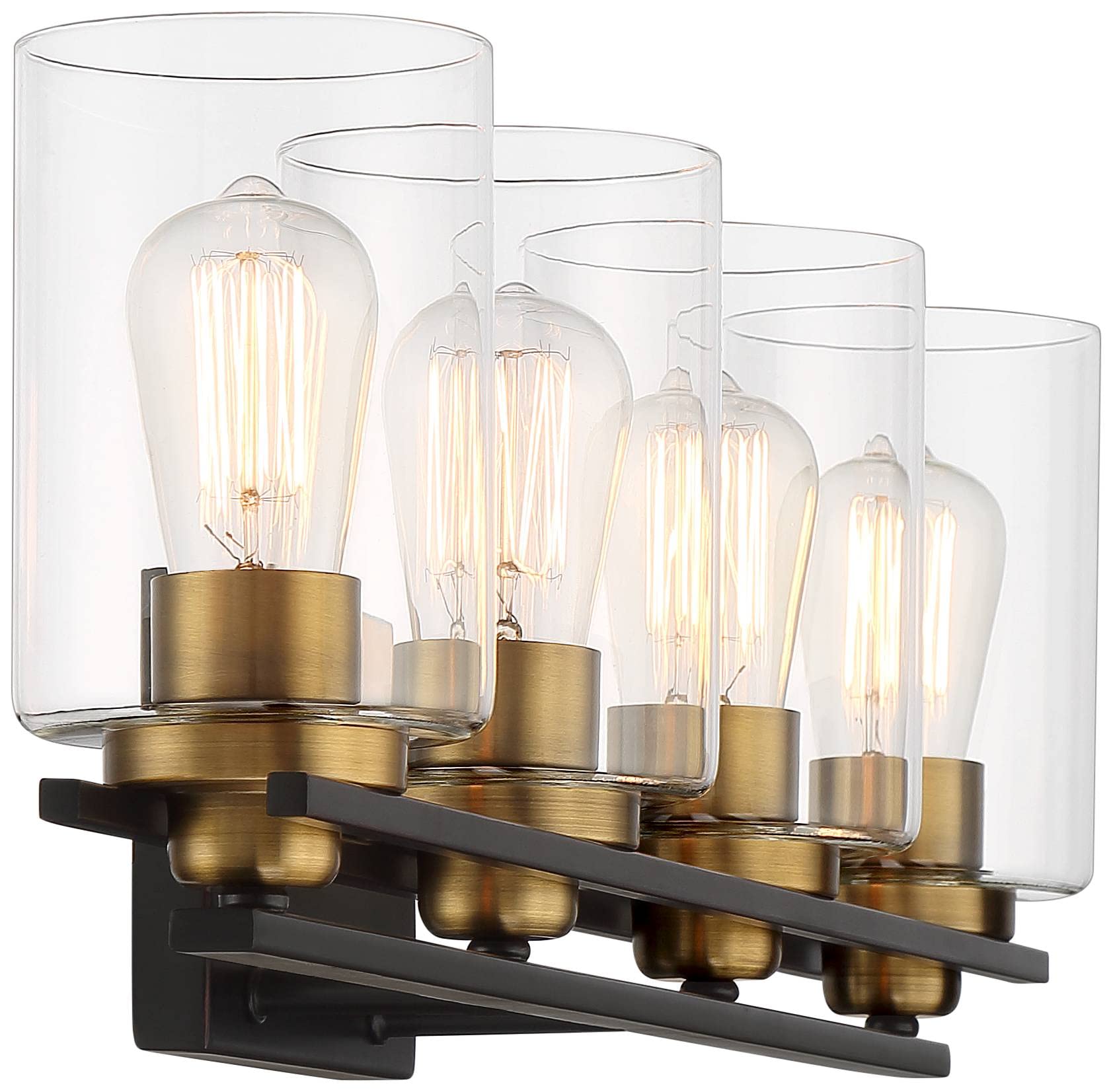 Possini Euro Design Demy Modern Industrial Wall Mount Light Fixture - Oil Rubbed Bronze & Gold Finish - 27