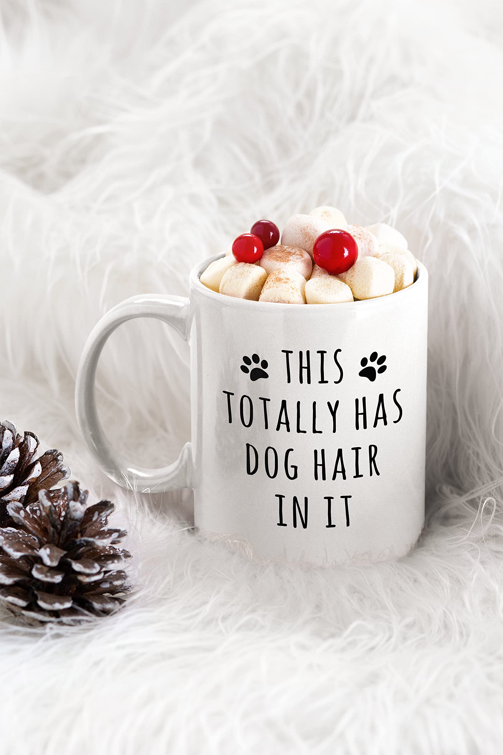 Funny Dog Hair Coffee Mug - 11oz Ceramic Cup for Dog Lovers | Perfect Gift for Dog Moms & Dads | Great for Coffee, Tea & Hot Drinks at Home or Office
