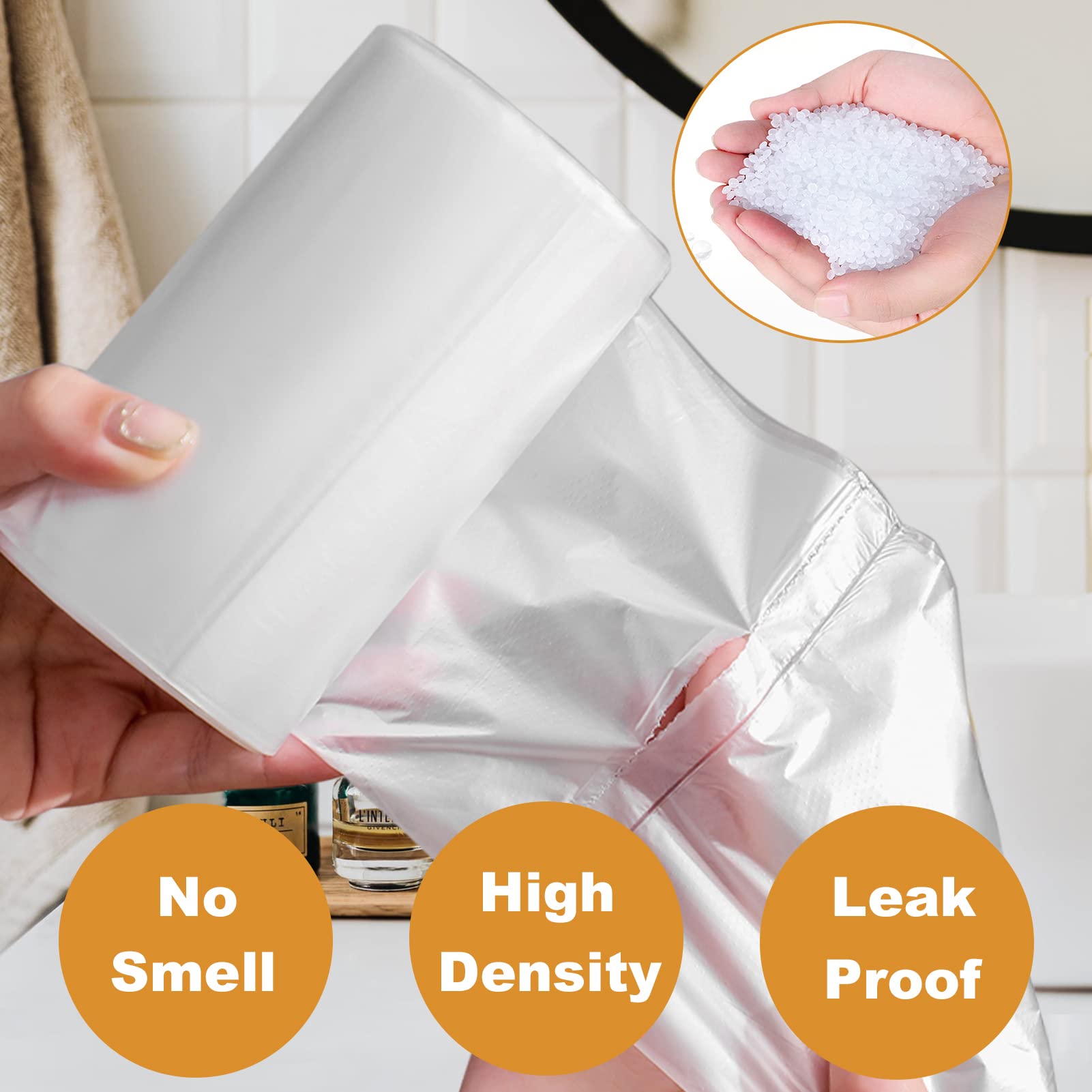 240 Pack 0.5 Gallon Small Trash Bags - Clear & Strong Mini Garbage Bags for 0.4-0.8 Gal Desk Trash Cans | Perfect for Office, Bathroom, Bedroom & Dorm Room Waste Disposal