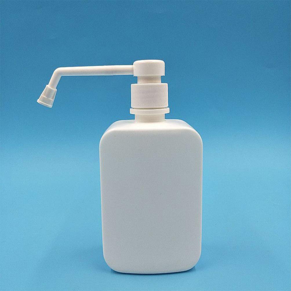 Healifty 2 Pack Long Nozzle Empty Pump Bottles with Cow Straws - Fine Mist Sprayer for Lotion, Hand Soap & Jewelry Making - White Plastic Dispenser Bottles for Home, Salon, and DIY Crafts