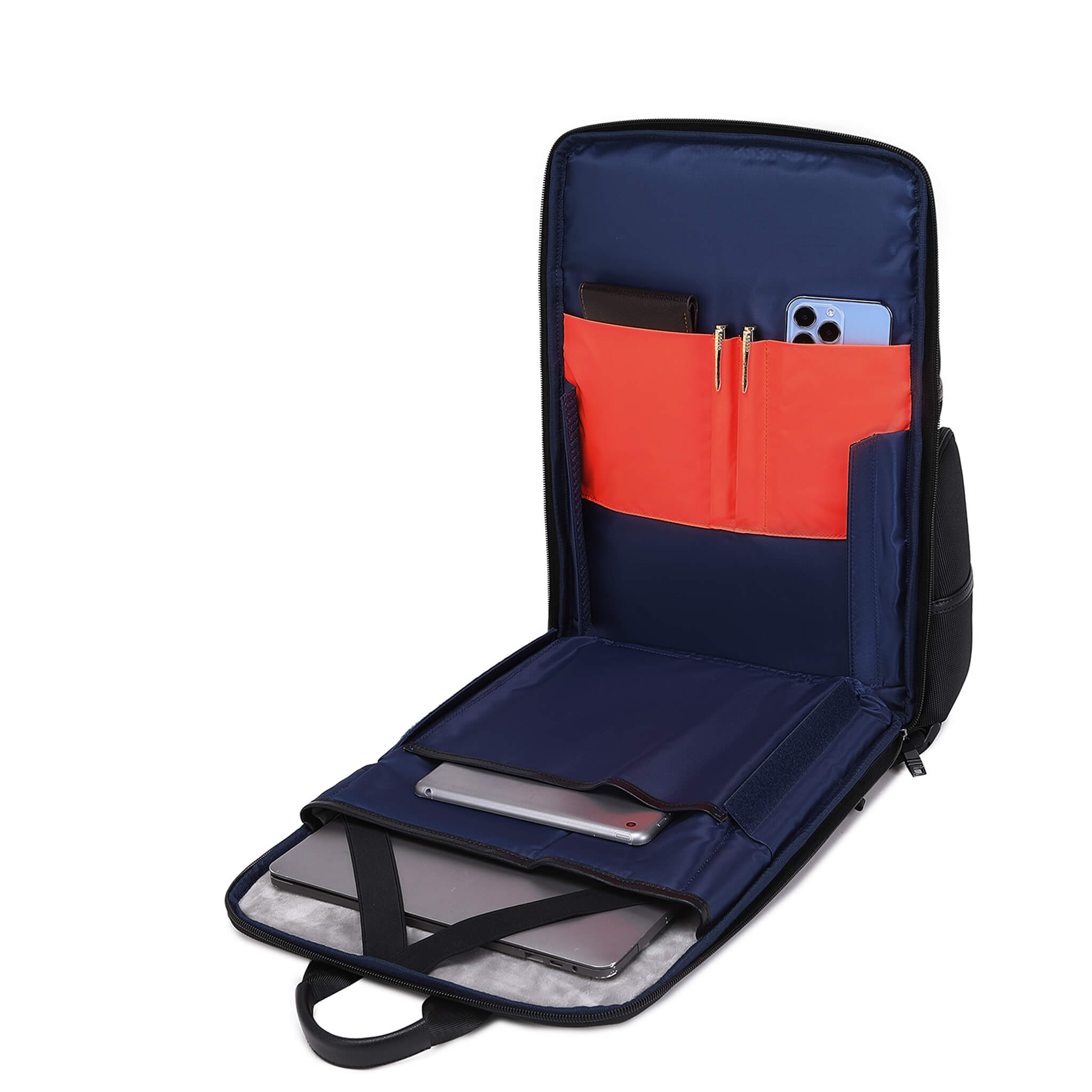 TPB004 Troop London Urban Slim Laptop Backpack - Waterproof 15.6 Inch Business Backpack for Men & Women, Lightweight College School Backpack with USB Charging Port - Perfect for Work, Travel & Daily Commute