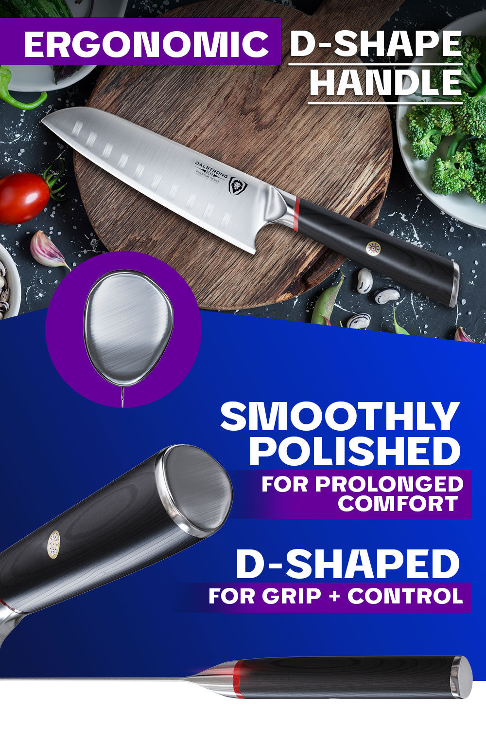 Dalstrong Phantom Series 7-Inch Santoku Knife - Ultra Sharp Japanese Kitchen Knife for Slicing, Dicing & Chopping Vegetables, Meat & Fish | Perfect for Home Chefs & Professional Cooking