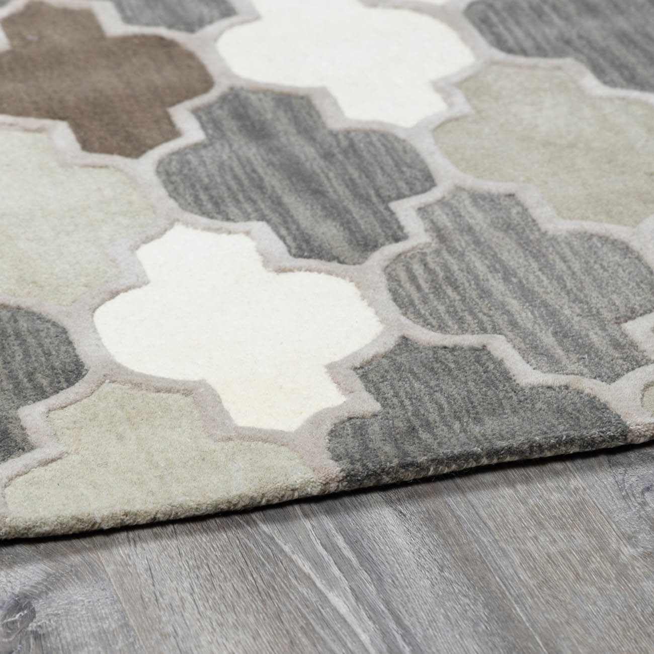 Premium Hauteloom Paron Wool Area Rug - Transitional Brown & Gray - 3'3