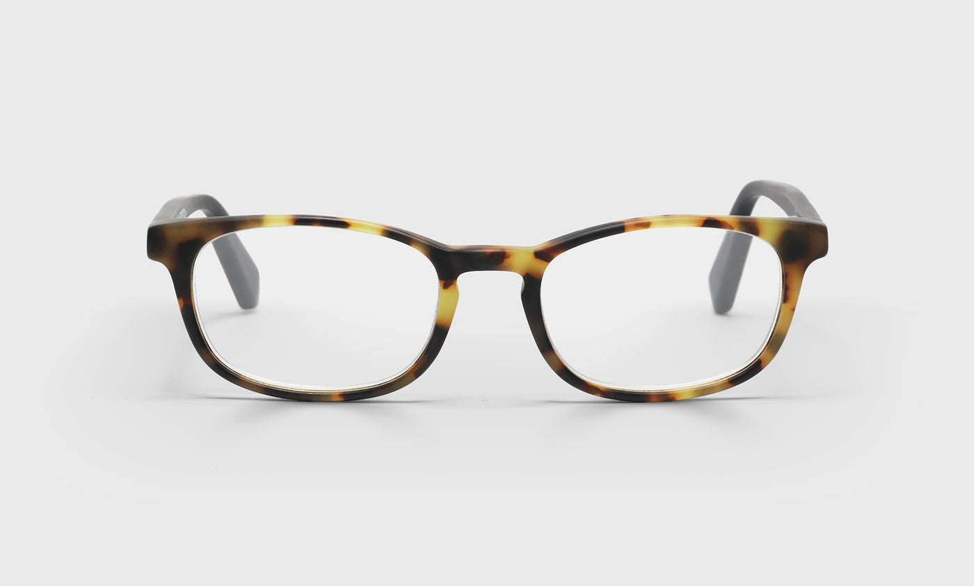 On Board Color 18 Matte Tortoise Shell Acetate Eyeglass Frames with Black Matte Temples - Lightweight & Stylish for Work, Reading, and Everyday Wear