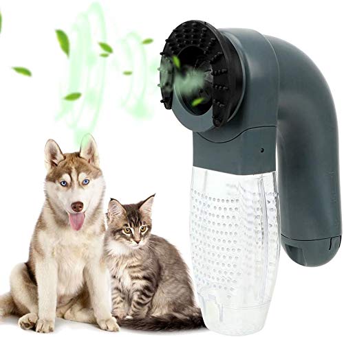 **Cordless Electric Pet Hair Remover - Rechargeable Vacuum Suction for Cat & Dog Hair - Soft Rubber Nozzle - Perfect for Furniture, Car Seats & Clothes**