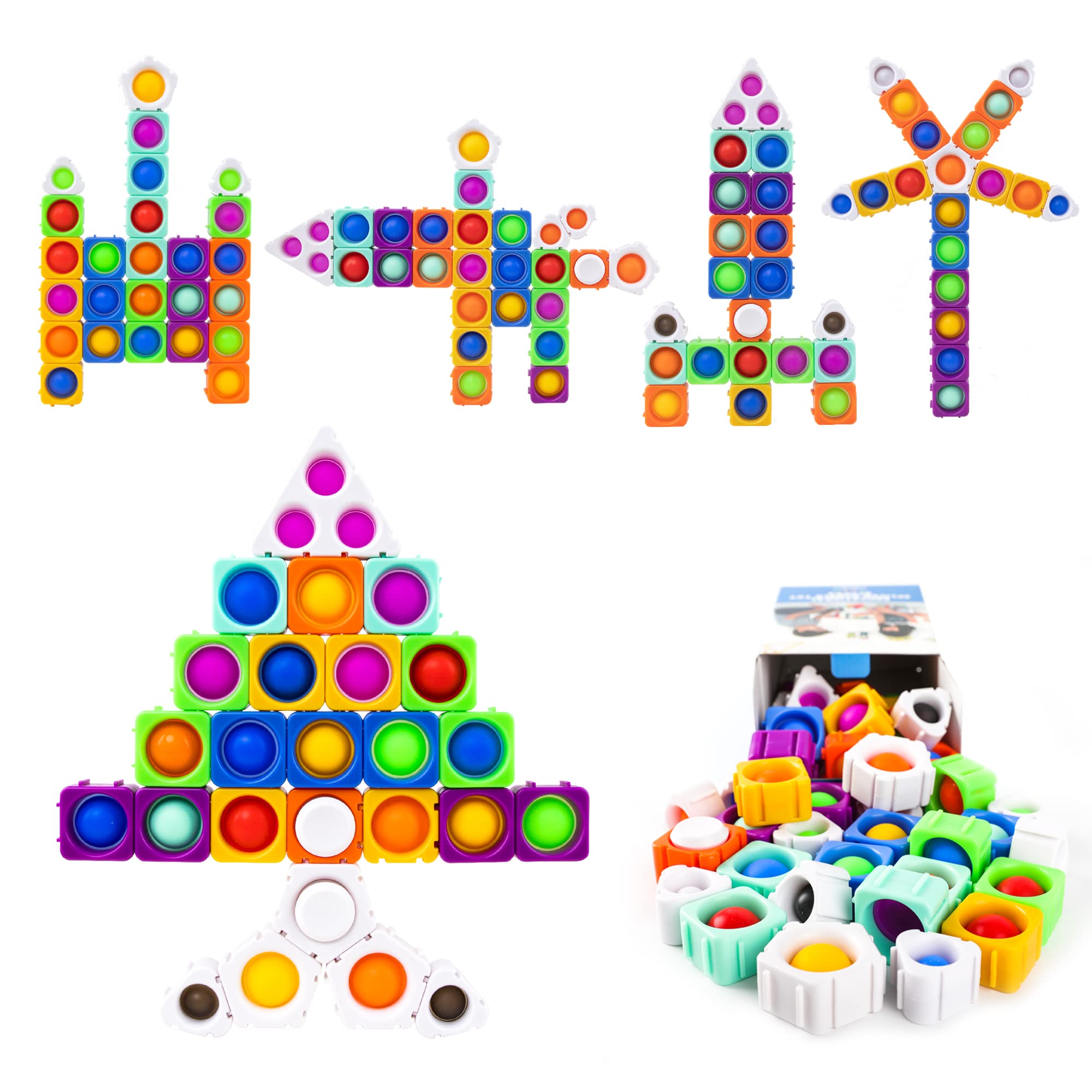 Popit Fidget Toys 39PCS - Sensory Stress Relief for Kids & Adults, Autism Friendly, Perfect for Home & Classroom Use