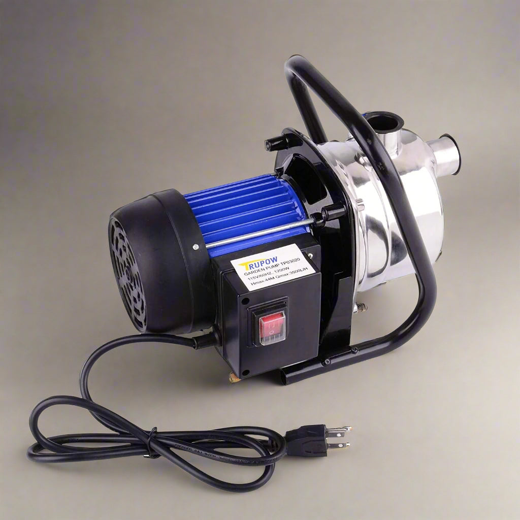 1.6 HP Stainless Steel Shallow Well Jet Pump - 1200W, 3500L/H, 66 PSI for Irrigation, Pools & Water Transfer | Durable & High-Performance Water Pump for Home, Garden & Farm Use