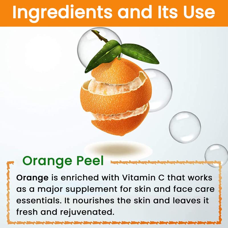 Ultra Health Care Orange Peel Powder Face Mask - 100g | Oil Control, Tan Removal, Acne Treatment & Glowing Skin | Vitamin C Enriched for Collagen Boost & Natural Skin Cleansing | Perfect for Daily Skincare & Spa Treatments