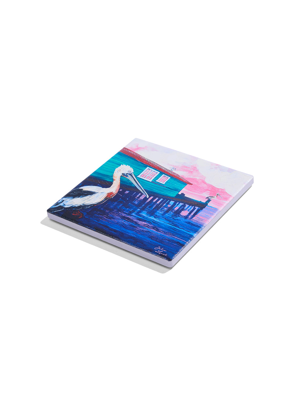 Pelican Pier Coaster Set - 4 Pack Non-Slip Drink Coasters for Home & Bar - Absorbent & Durable Coasters for Coffee, Beer, Wine - Perfect for Kitchen, Dining Table, Outdoor Patio Use