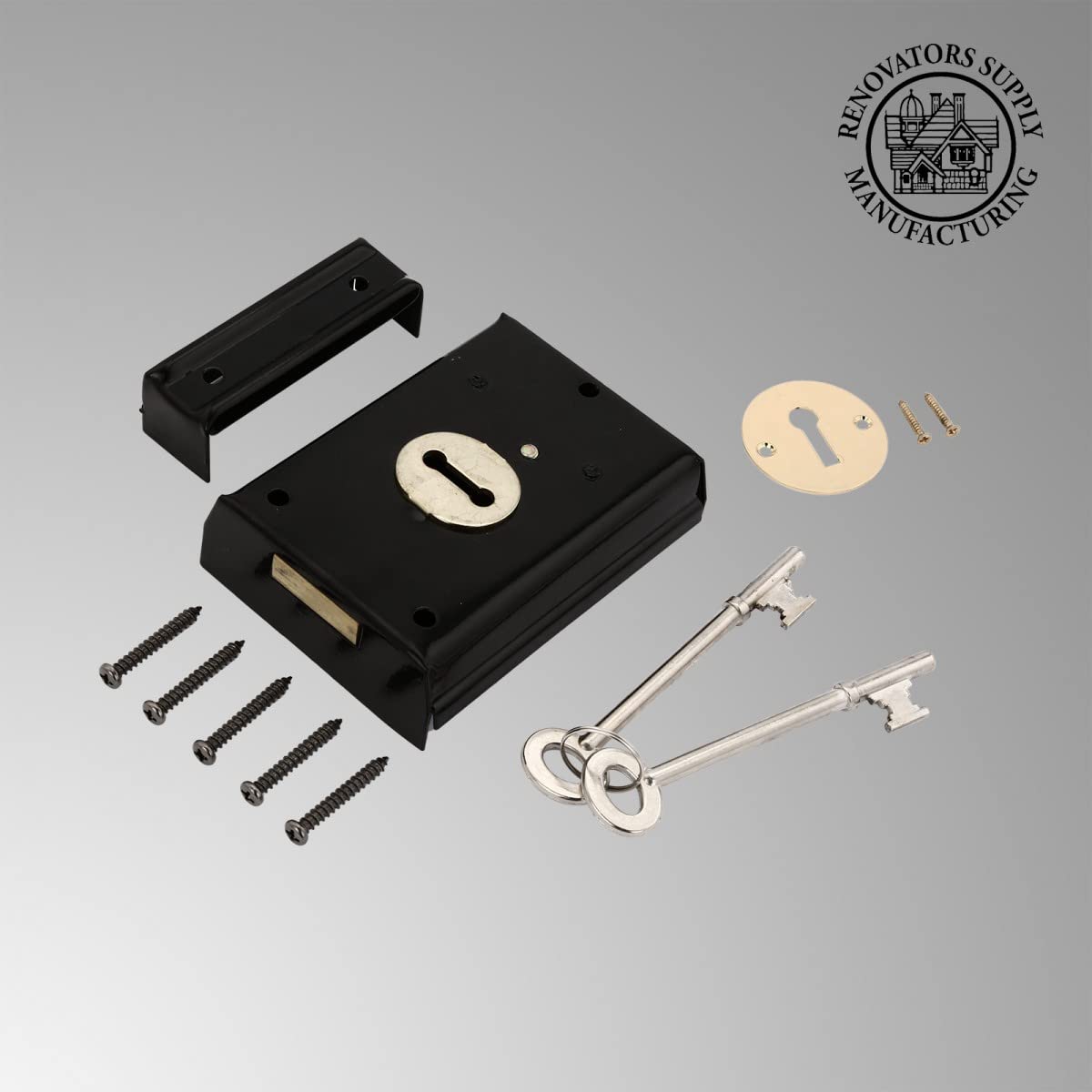 Victorian Steel Rim Door Lock 3