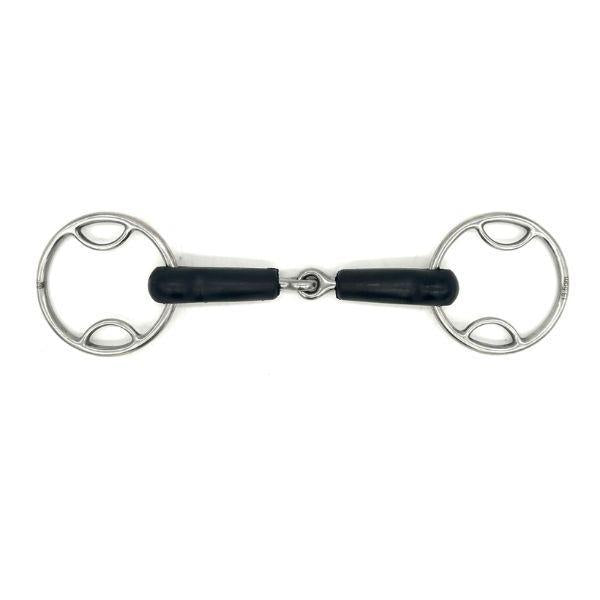 Jake Adams Rubber Single Jointed Bevel Bit - Durable Horse Training Bit for Western & English Riding, Perfect for Trail Riding & Dressage