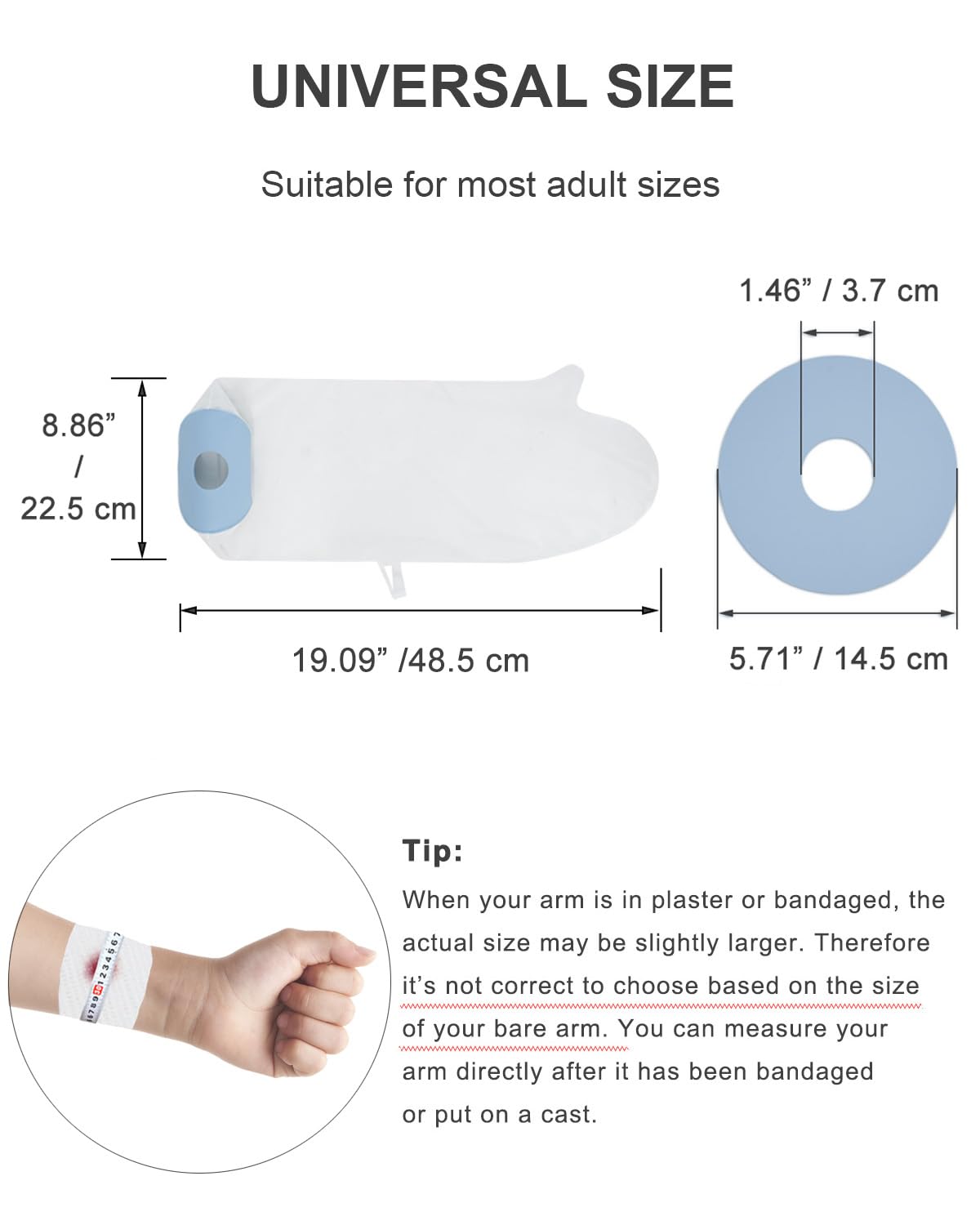 Waterproof Arm Cast Cover for Kids - Soft, Comfortable & Reusable Shower Protector for Broken Arms - Ideal for Swimming, Bathing & Daily Activities - Perfect Gift for Children with Arm Injuries