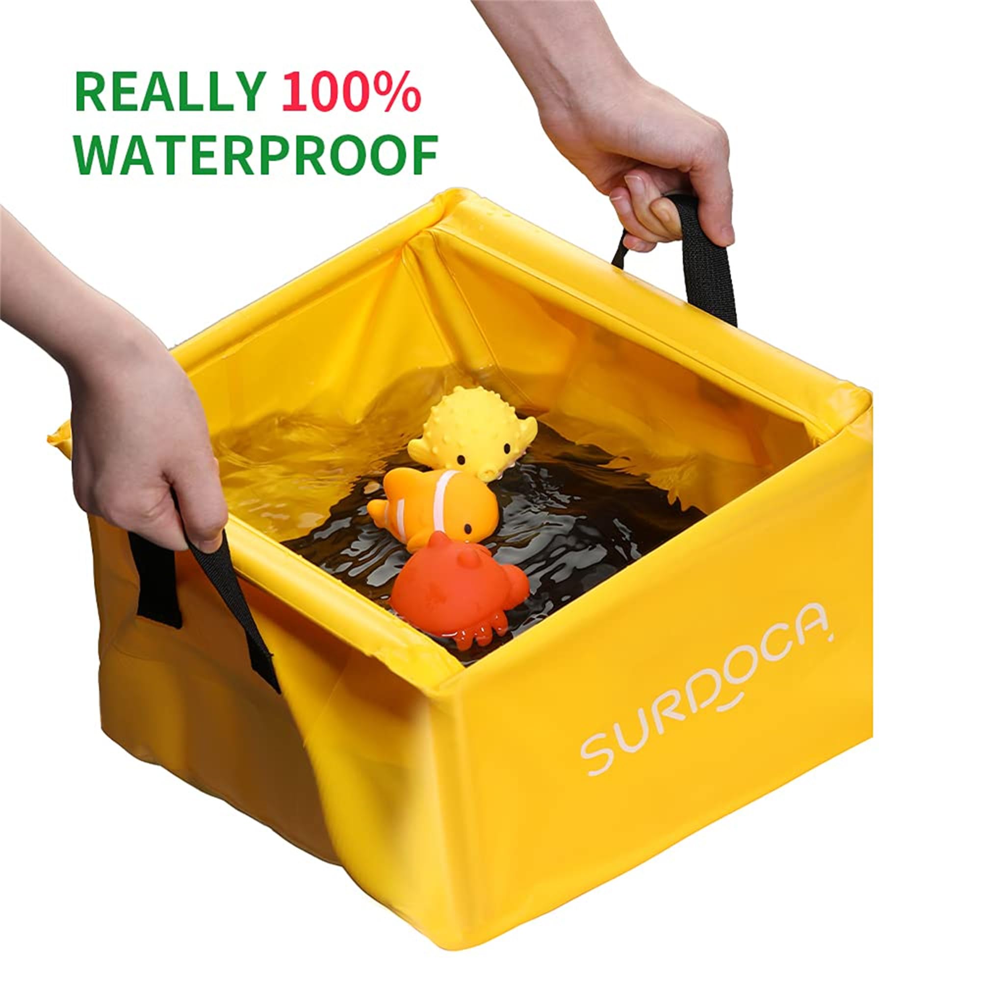 SURDOCA 18L Waterproof Foldable Car Storage Bag - Collapsible Trunk Organizer for Groceries, Anti-Mud Vehicle Storage | Perfect for Road Trips, Camping & Daily Commute