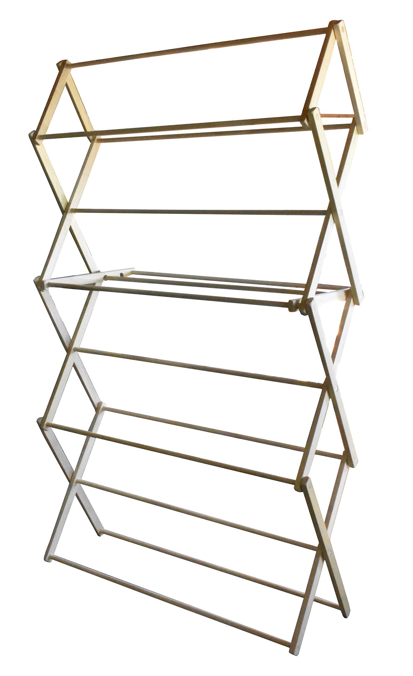 Handmade Amish Wooden Folding Clothes Drying Rack - Large 4'x6' for Laundry, Blankets & Outdoor Use | Space-Saving Home Organization