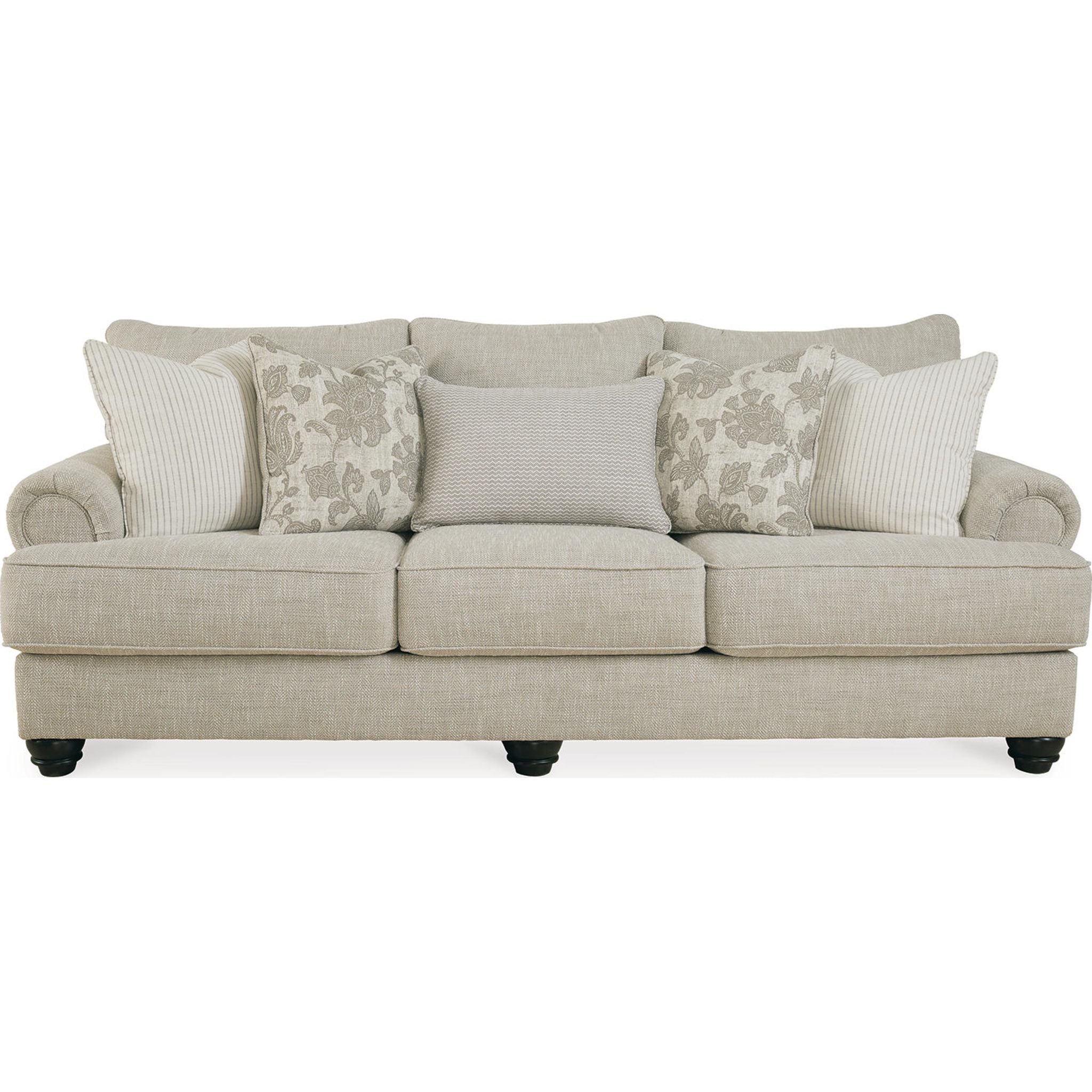 Asanti Sofa - Modern Comfortable Fabric Sofa for Living Room, Bedroom, or Office - Fog Gray Color - Perfect for Relaxing, Entertaining, and Small Spaces