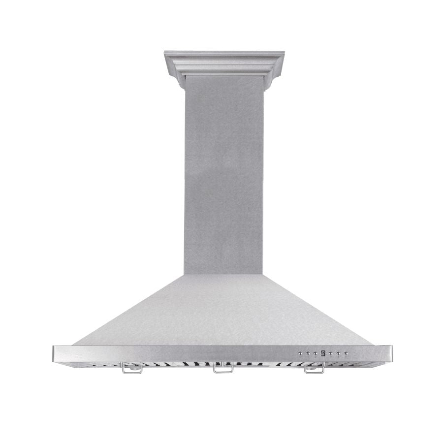 ZLINE 30-inch Satin Stainless Steel Gas Rangetop with Convertible Range Hood - Professional Kitchen Package for Home Chefs | Perfect for Modern Kitchens, Open Concept Homes & Gourmet Cooking