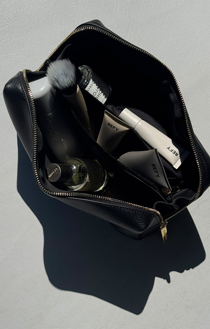 Claudia Black Makeup Bag - Waterproof & Travel-Friendly Cosmetic Organizer for Women | Perfect for Travel, Gym, and Everyday Use