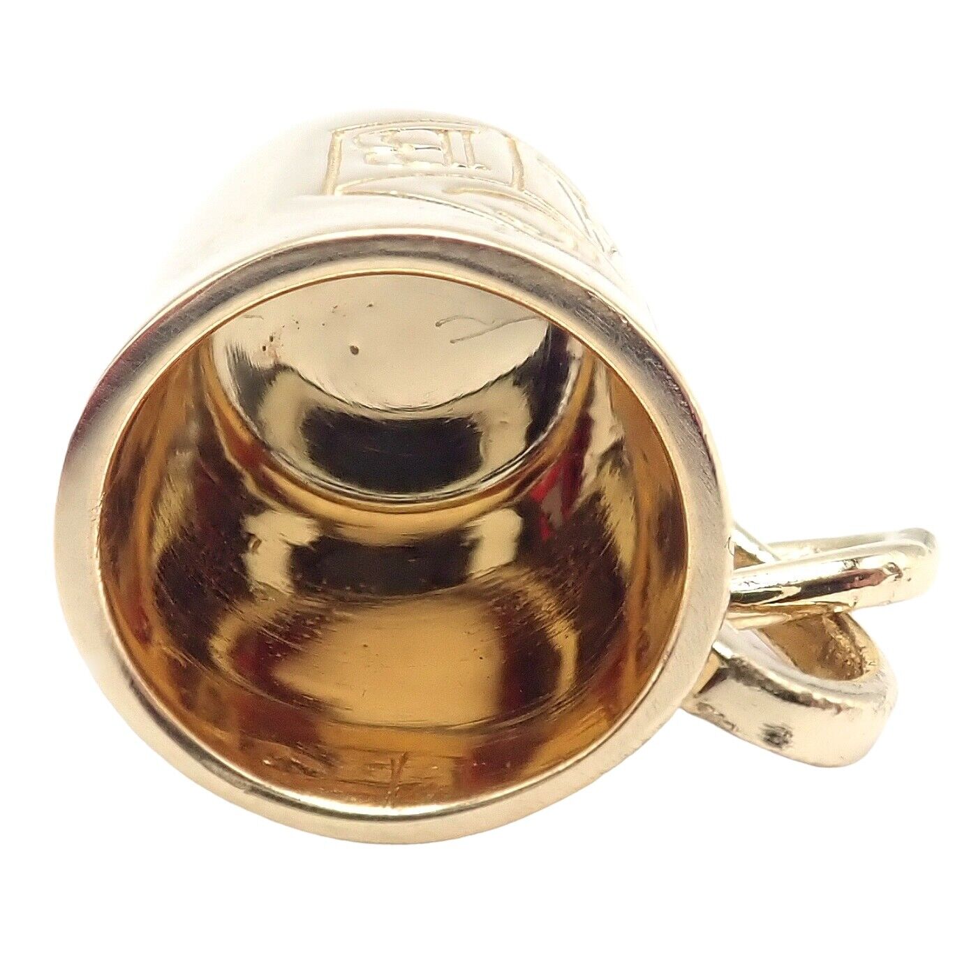 Vintage Tiffany & Co. 18k Yellow Gold ABC Baby Cup Charm - Rare Collectible Jewelry for Baby Shower Gifts & Keepsakes