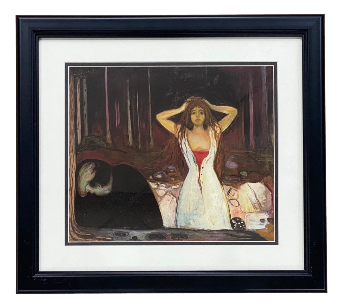 Edvard Munch Framed 11x14 Ashes Art Print Poster - Famous Expressionist Painting Wall Decor for Living Room, Bedroom & Office
