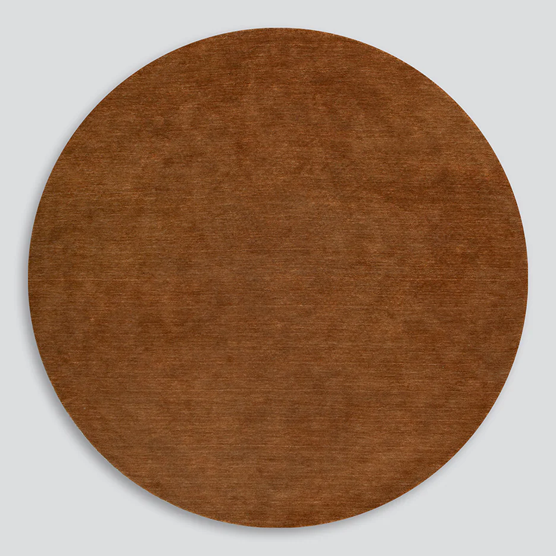 Baya Sandringham Round Floor Rug 250cm - Soft Braided Jute Natural Fiber Rug for Living Room, Bedroom, Dining Area - Pecan Brown Boho Chic Home Decor