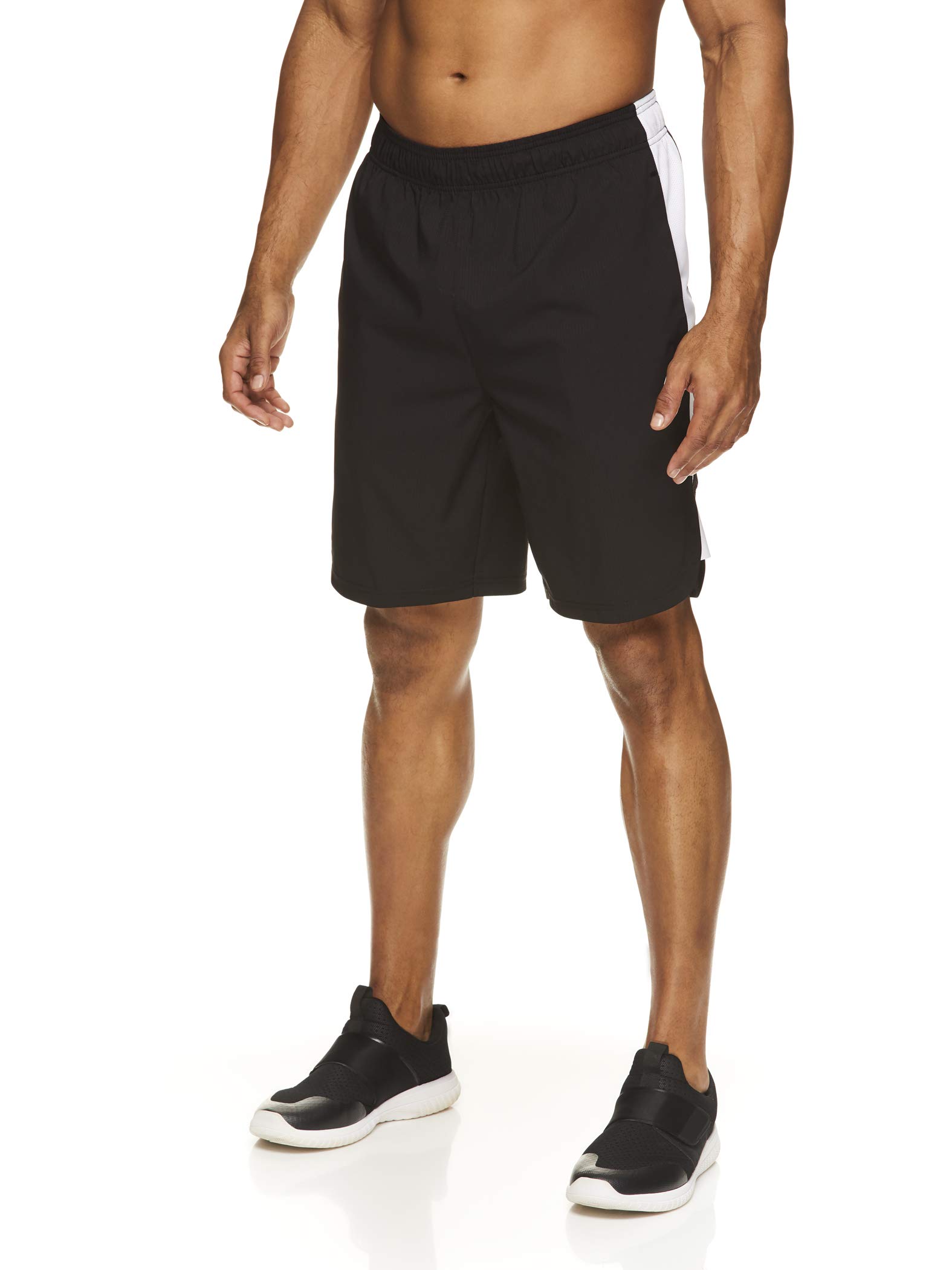 Reebok Men's Lightweight Workout Gym Running Shorts - 9 Inch Inseam with Elastic Waistband & Pockets - Black/White Mars Training - Small - Perfect for Gym, Running & Training Sessions