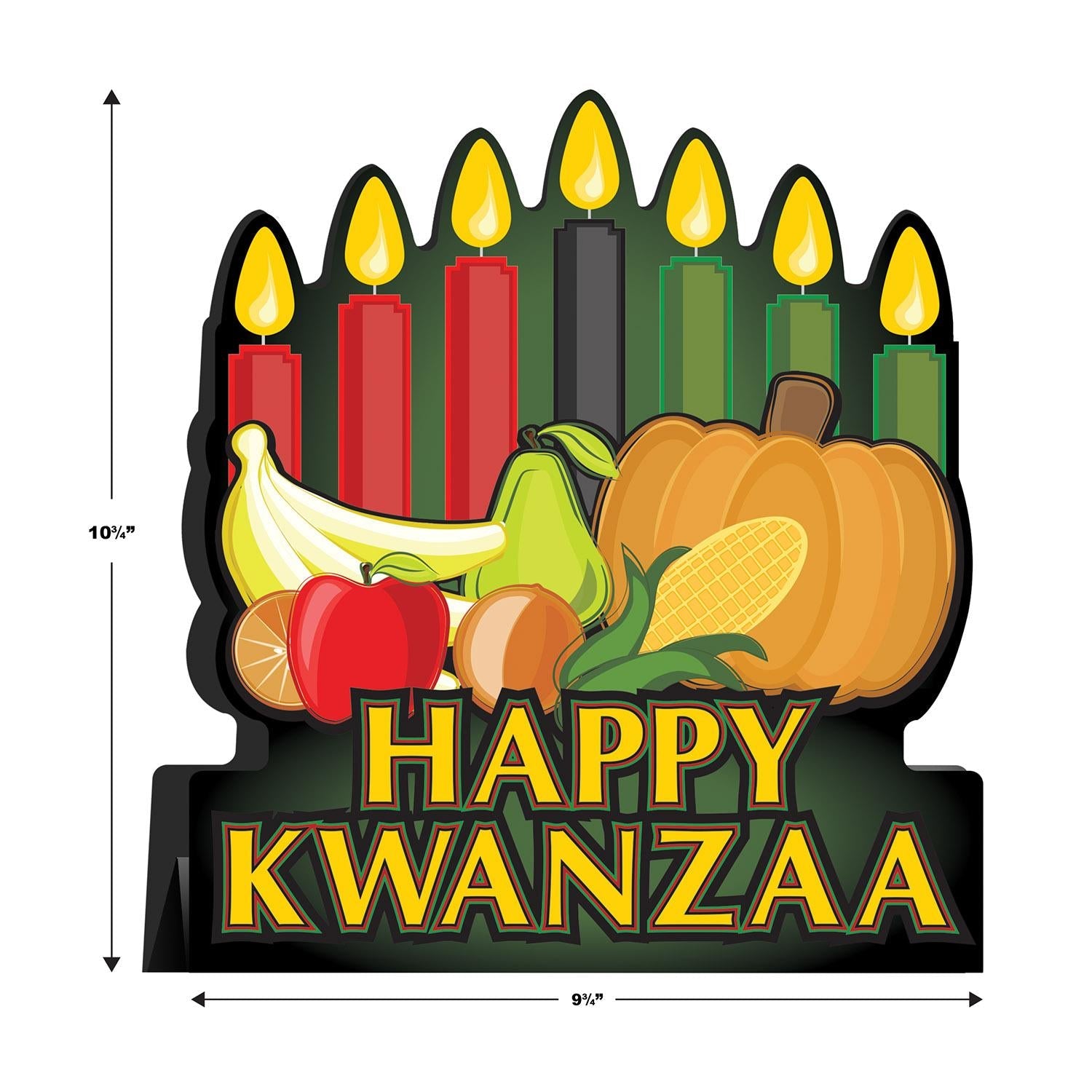 12 Pack Beistle 3D Happy Kwanzaa Centerpiece Decorations - African American Holiday Table Decor for Kwanzaa Celebrations, Parties & Festive Gatherings