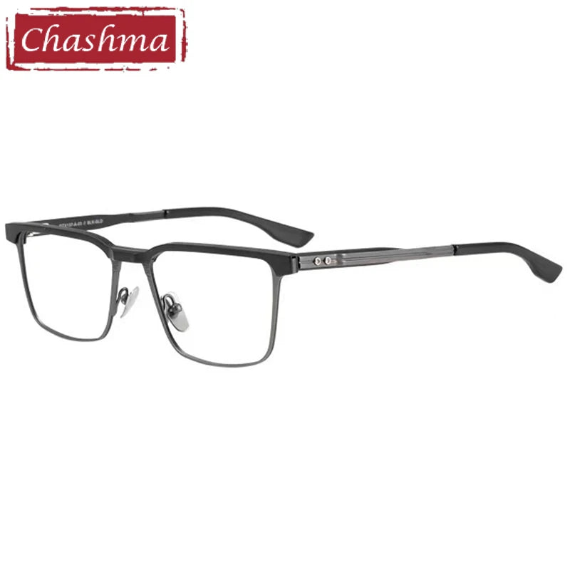 Stylish Men's Full Rim Square Acetate Titanium Eyeglasses Frame - Lightweight & Durable for Work, Reading & Everyday Wear (Model 151)