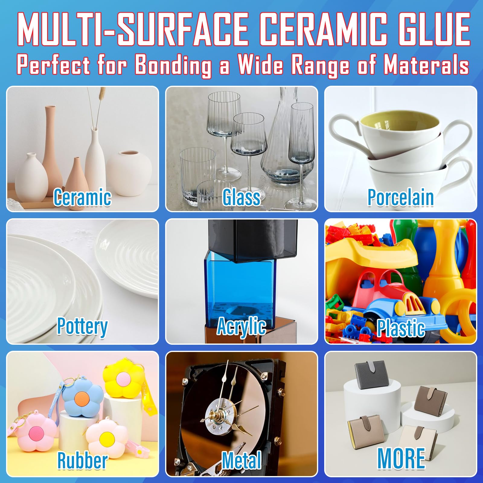 Ultimate Ceramic Glue - Strong Adhesive for Ceramic & Porcelain Repair (30g) | Waterproof, Heat Resistant, Food Safe | Perfect for Kitchenware, Bathroom Tiles & Decorative Pottery Fixes