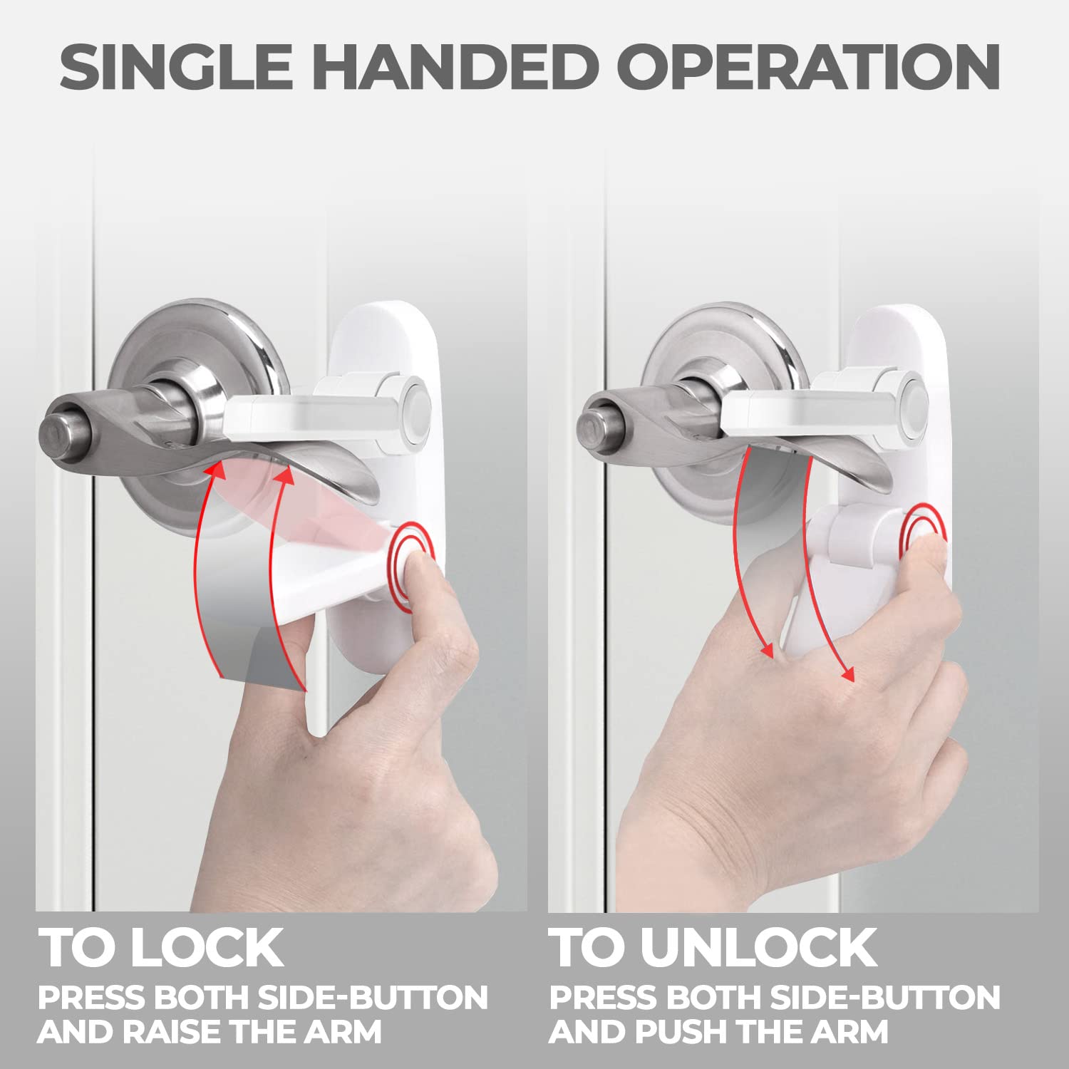 Child Safety Locks for Doors - 3 Pack with Gift - Baby Proof Door Handle & Knob Locks - Secure Lever Handles for Childproofing - Perfect for Homes with Toddlers & Young Children