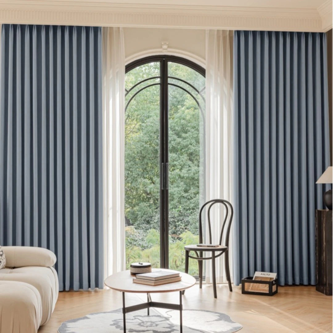 Isabel Plush Chenille Thermal Blackout Curtains for Bedroom - Custom Size, Noise Reducing, Energy Efficient, 100% Light Blocking for Better Sleep & Privacy