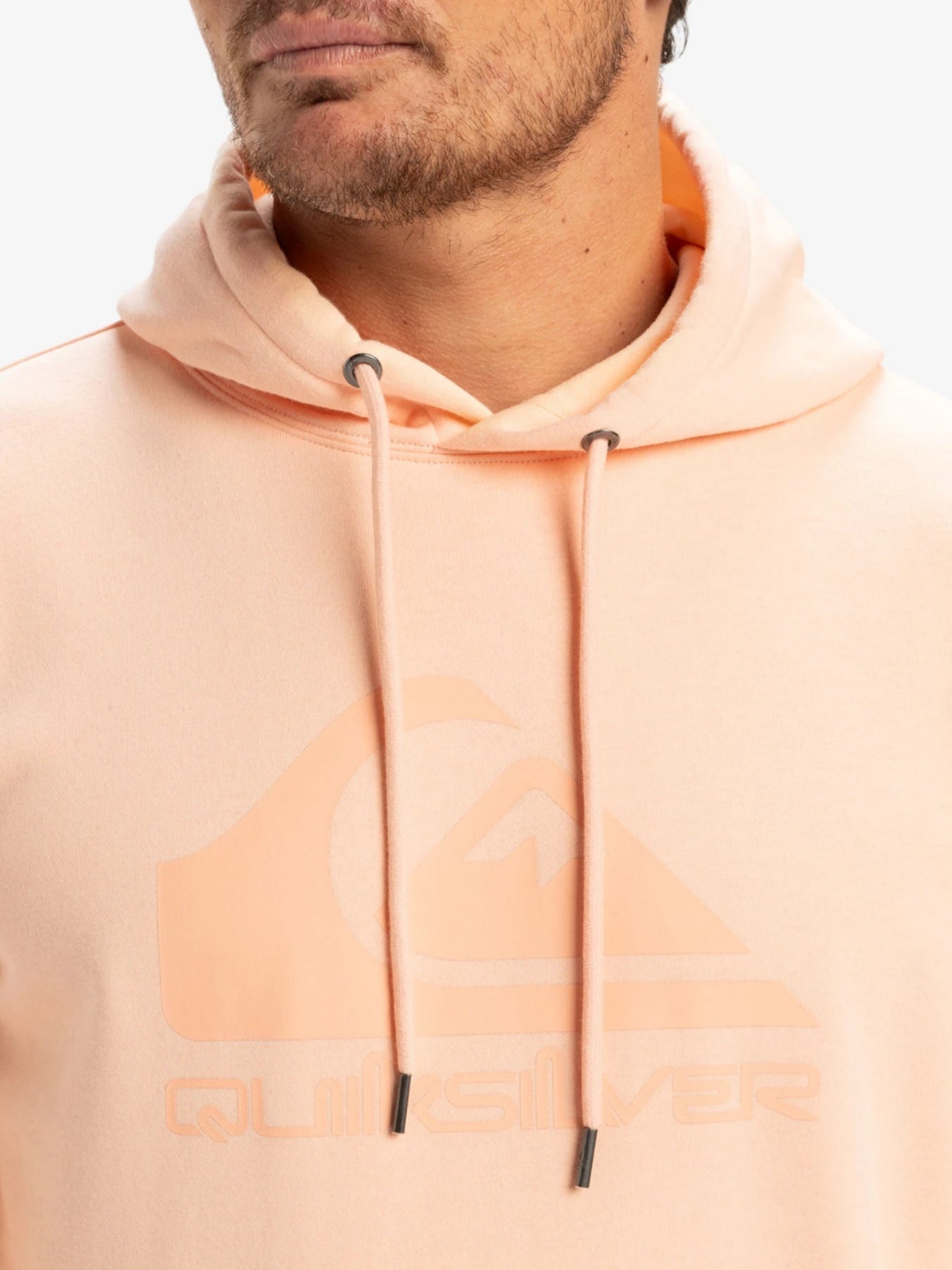 Quiksilver Men's Comp Logo Coral Hoodie - Comfortable & Stylish Pullover for Surfing, Skateboarding & Outdoor Activities