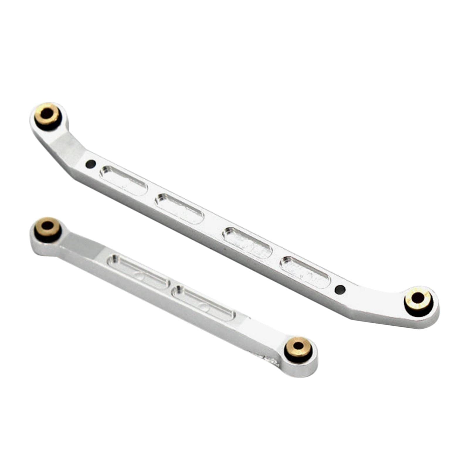 Fancyes Aluminum 1:18 Scale RC Steering Tie Rod Linkage Set - Silver Upgrade Parts for 1/18 RC Cars & Crawlers | Durable Metal Steering System for Off-Road RC Vehicle Performance Enhancement
