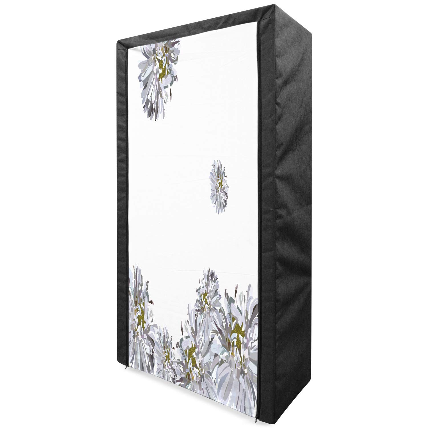 Ambesonne Dahlia Flower Portable Fabric Wardrobe - 33.5